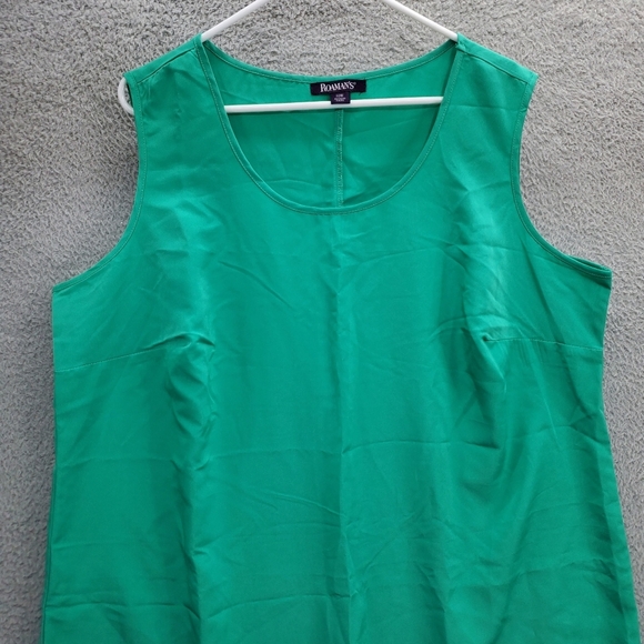 Roamans Dress 2 Piece Set Plus Size 22W Button Up Green - Picture 8 of 13